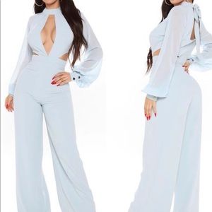 Baby blue jumpsuit